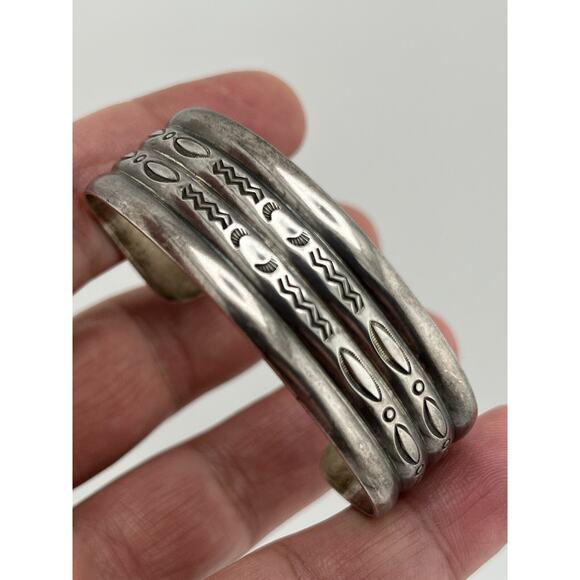 vintage Native American sterling silver 925 bracelet - Picture 2 of 16